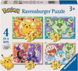 Puzzle Pokémon 4 w 1 (12, 16, 20, 24 elementów) RAVENSBURGER