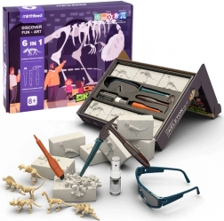 Wykopaliska kości dinozaurów 6 w 1 – zestaw paleontologiczny dla dzieci
