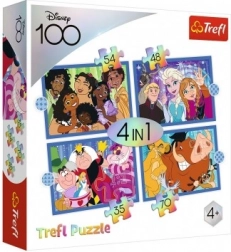 Puzzle 4w1 wesoły świat DISNEY