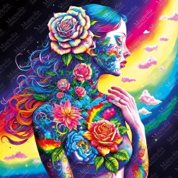 Puzzle Kwiatowa Bogini 1023 elementy MAGNOLIA