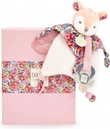 Zestaw doudou zabawka z uchwytem na smoczek Sarenka