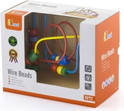 Drewniany labirynt koralikowy dla dzieci