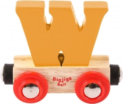 Drewniany wagonik kolejowy „W” od Bigjigs Rail