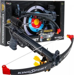 Kusza dla dzieci (6+) Zestaw sportowy 7 szt. + Tarcza + 5 strzałek + Celownik