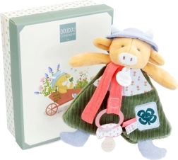 Pluszowa krówka Aneth z uchwytem na smoczek 19 cm