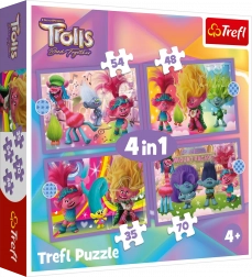 Trefl puzzle Trolle 3: kolorowa przygoda 4w1 (35, 48, 54, 70 elementów)