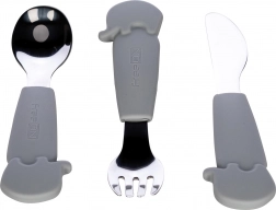 FreeON zestaw sztućców ze stali nierdzewnej szary