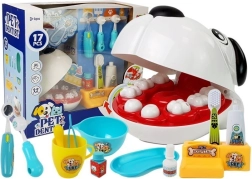 Dziecięcy weterynaryjny zestaw dentystyczny z pieskiem i narzędziami stomatologicznymi