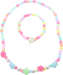 Modny zestaw biżuterii z różami