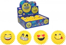 Piszczałka świecąca piłeczka z uśmiechem 7 cm