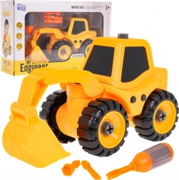 Dziecięca betoniarka do samodzielnego montażu 3+ ze śrubokrętem i 3 bitami – Koparka