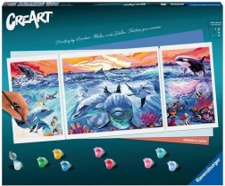 CreArt Delfiny o zachodzie słońca 23577