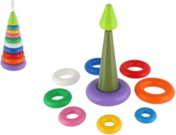 Kolorowa piramida do układania z pierścieniami