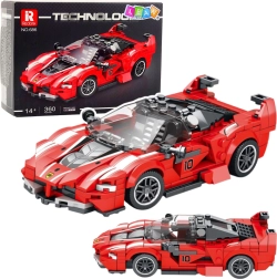 Klocki wyścigowe auto FXX‑K, czerwone, 360 elementów