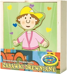 Ubierz chłopca – drewniane puzzle