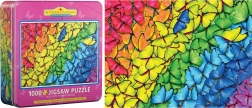 EUROGRAPHICS puzzle Tęczowy motyl 1000 elementów w metalowym pudełku