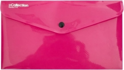 Koperta na dokumenty z zatrzaskiem różowa