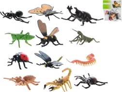 Zestaw figurek owadów 4–6 cm, 12 szt. w woreczku