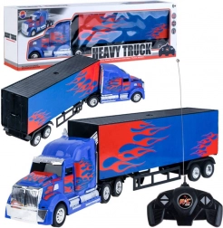 Duża ciężarówka z naczepą na zdalne sterowanie