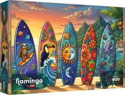 Puzzle Trefl Flamingo: Przygoda na falach 400 elementów