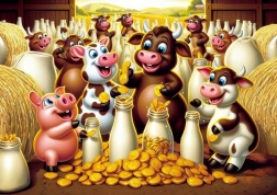 Puzzle Mleczny Skarb 25 elementów