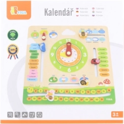 VIGA edukacyjny drewniany kalendarz dla dzieci – czeski