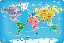 Drewniane puzzle Mapa świata dla dzieci Classic World