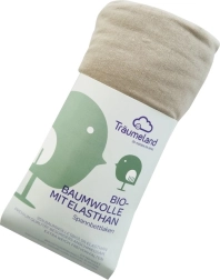 Prześcieradło Träumeland z bawełny organicznej z elastanem 40 × 90 cm taupe