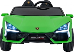 Elektryczny samochodzik Lamborghini Revuelto XL – zielony, 24 V, 4x200 W, podwójne siedzenie
