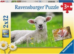 Ravensburger puzzle zwierzęta gospodarskie 2×12 elementów