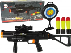 Dziecięcy granatnik z rakietami, dźwiękami i latarką – czarny