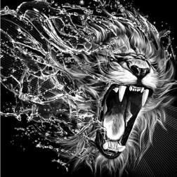 Diamentowe malowanie Ryk drapieżnika 30x40 cm