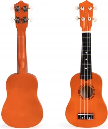 Drewniane ukulele dla dzieci z 4 nylonowymi strunami ECOTOYS