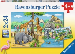 RAVENSBURGER Puzzle Witamy w Zoo 2x24 elementy