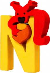 Fauna alfabet – litera N z wiewiórką