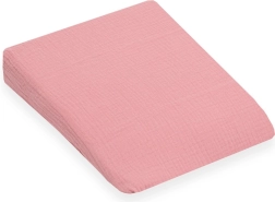 Muślinowa poszewka na dziecięcą poduszkę – klin New Baby Standard 30 × 37 cm, różowa