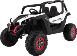 Dziecięce elektryczne buggy 4x4 z pilotem, światłami LED i MP3 – białe