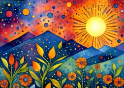 Puzzle Deszcz o zachodzie słońca 1000 elementów