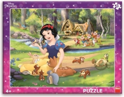 Puzzle Królewna Śnieżka i zwierzątka 40 elementów planszowe