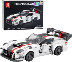 Klocki sportowy samochód Viper – biało-czerwony, 379 elementów