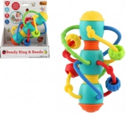 Spiralna grzechotka i gryzak z kulkami dla niemowląt