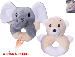 Pluszowe zwierzątko z piszczałką 11 cm – słoń lub miś