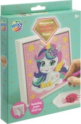 diamentowe malowanie na ramie jednorożec 15 × 15 cm