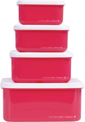Zestaw czterech pojemników śniadaniowych Wiśnie od A Little Lovely Company