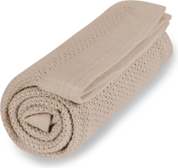 VINTER & BLOOM koc Soft grid organic golden sand