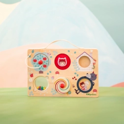 Lilliputiens drewniany panel Aktywności Czerwony Kapturek i wilk Ludwik