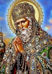 Diamentowe malowanie święty patron 30 × 40 cm