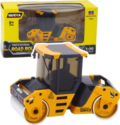 Metalowy walec drogowy HUINA 1:50 żółty