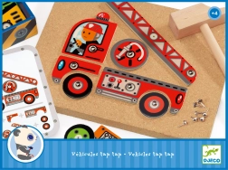 Drewniane autka do wbijania Djeco