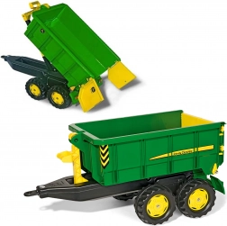 Duża dwuosiowa wywrotna przyczepa JOHN DEERE do traktorów Rolly Toys